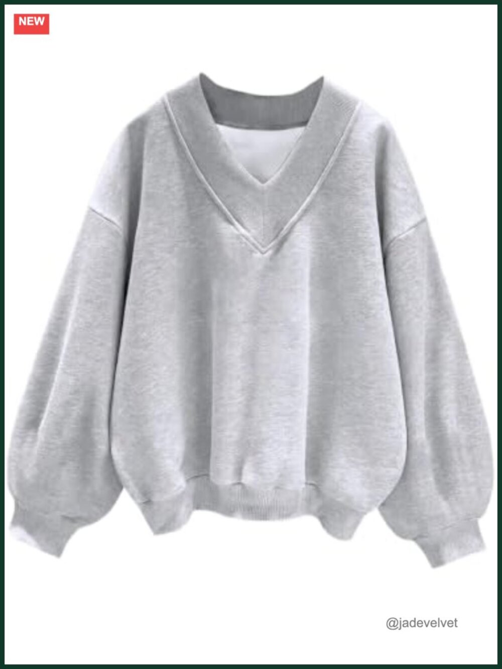 Hilinker Womens V Neck Oversized Sweatshirt Long Sleeve Fleece Pullover